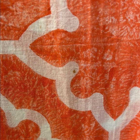 Roberta Roller Rabbit Orange and White Patterned Women's CoverUp - Picture 3 of 6